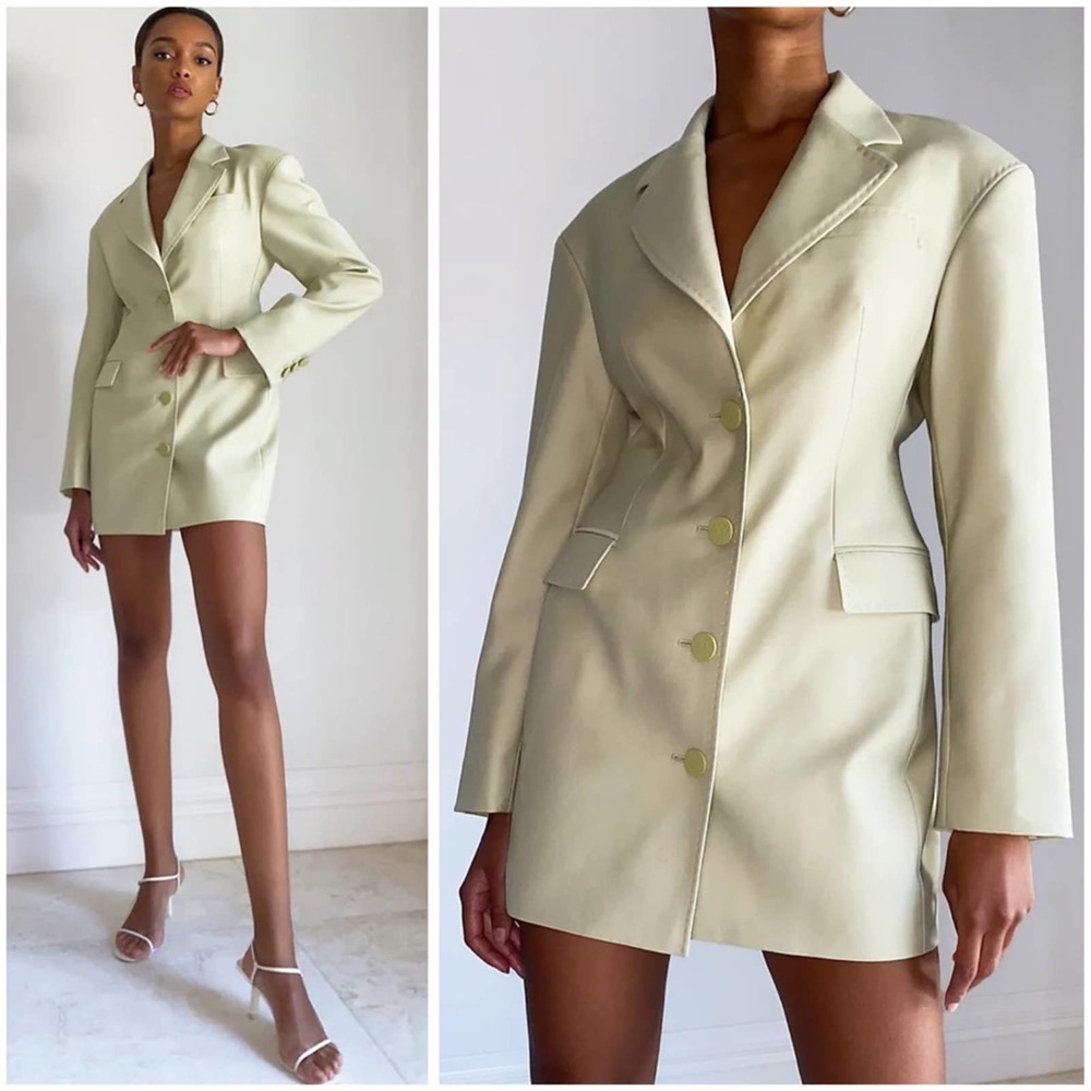NEW Aritzia Babaton Bodice Blazer Dress in Pistachio Green Size 4